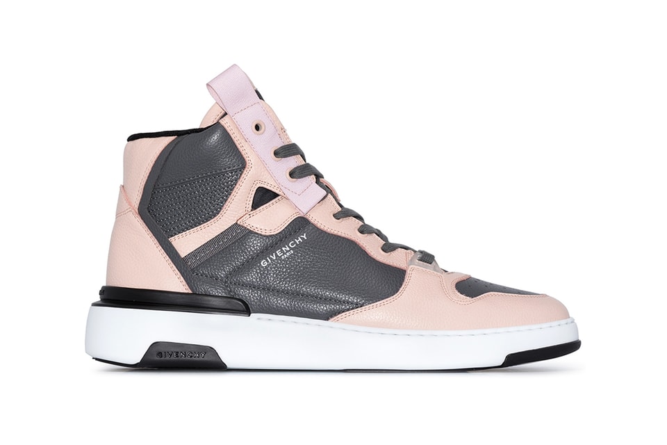 Dek de tafel Verdorde Startpunt Givenchy Wing Leather High Top Sneakers "Pink/Gray" | Hypebeast