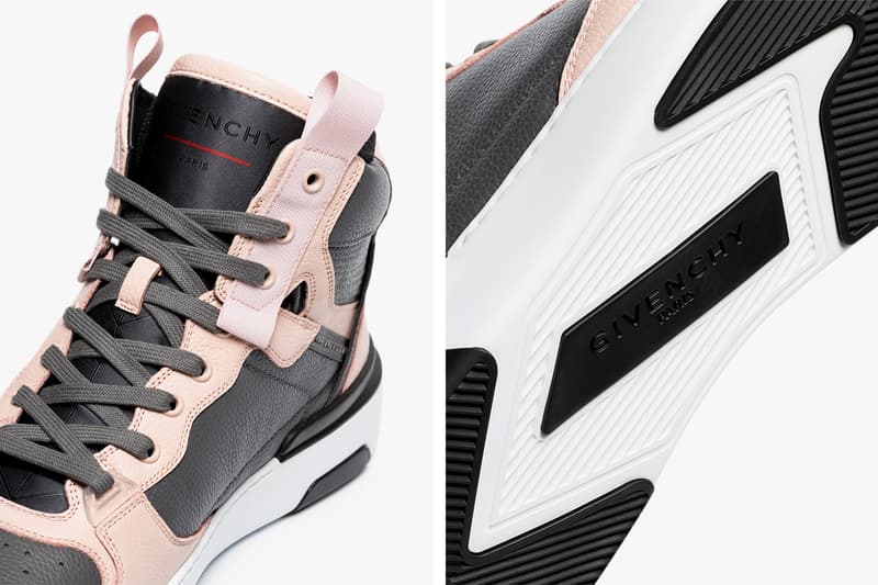 Givenchy Wing Leather High Top Sneakers "Pink/Gray" release info drop date price details browns w2c 