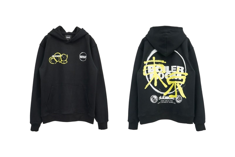 GR8 Boiler Room CLUB2020 Apparel Capsule menswear streetwear print graphics kanji tokyo retailer spring summer 2020 spray paint motif logo international music collective dj