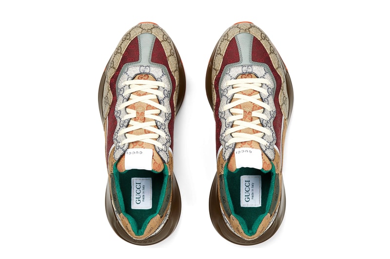 gucci gg rhyton monogram print double g brick red beige ebony release date info photos price
