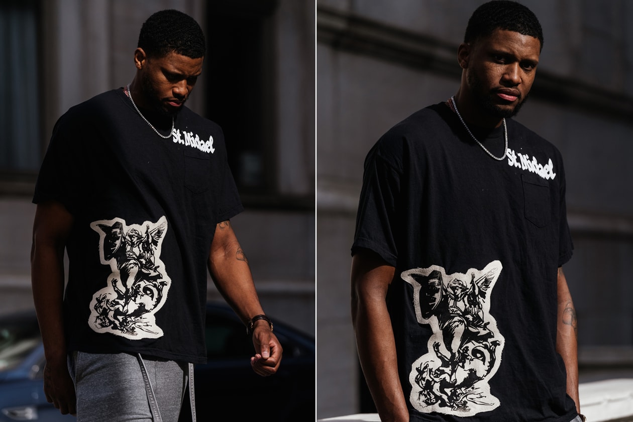 rudy gay style fashion clothing nba basketball player san antonio spurs fear of god sweatpants merch line puma sneakers shoes public enemy collaboration patek watch fight the power new york city madison square park