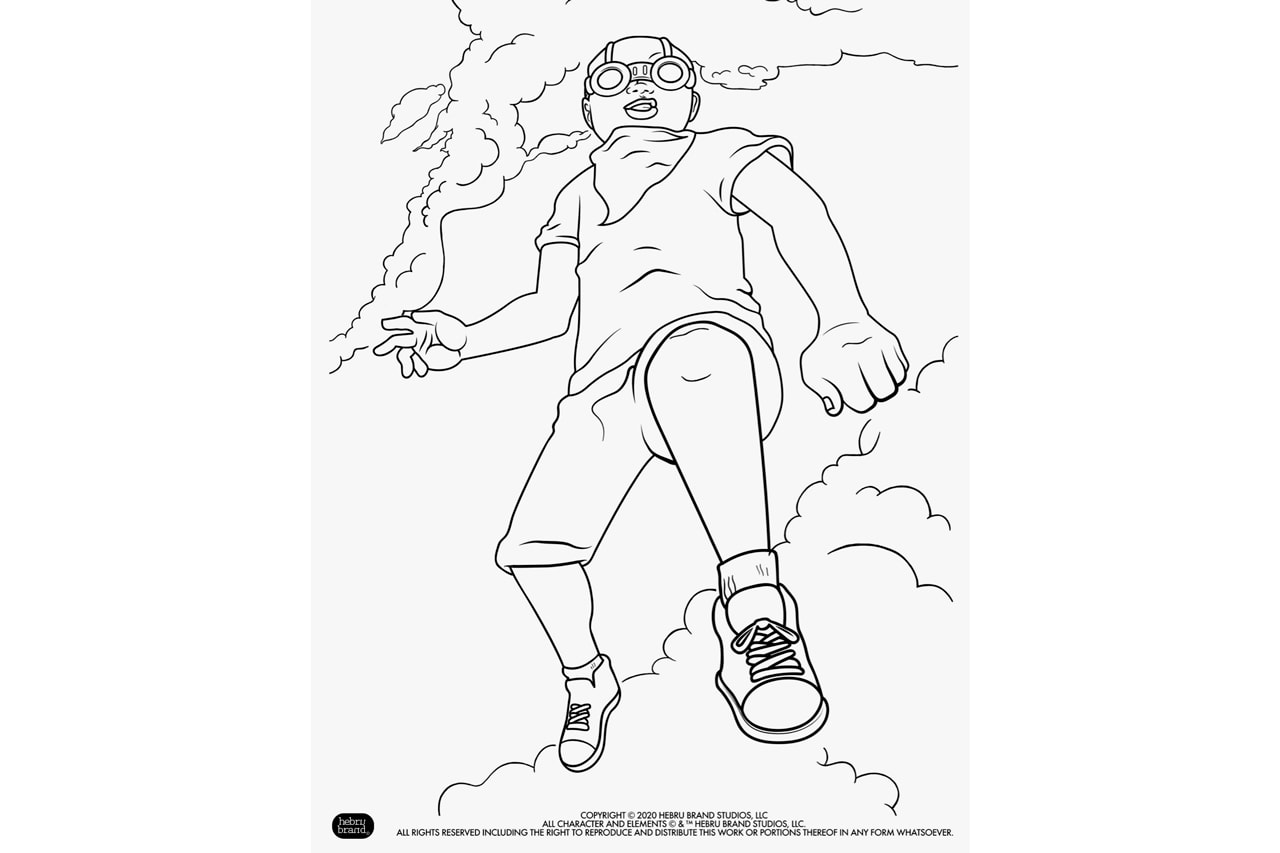 Hebru Brantley Coloring Book Pages 'Flyboy' 'Lil Mama'