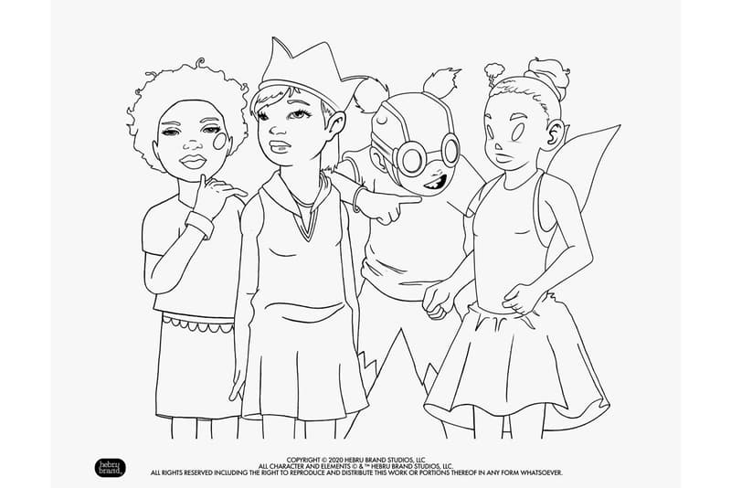 Hebru Brantley Coloring Book Pages 'Flyboy' 'Lil Mama'