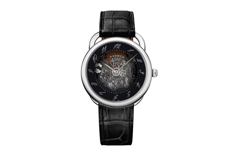 Hermès arceau squelette smoked sapphire crystal dial skeleton skeletonized movement watches accessories
