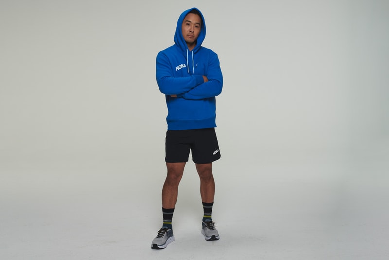 HOKA ONE ONE First Apparel and Accessories Collection Hoodies Short Sleeves Zipper Up Jackets Pants Bucket Hats Performance Tees Shorts GORE-TEX 