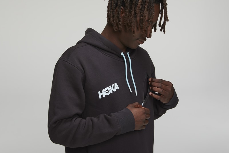HOKA ONE ONE First Apparel and Accessories Collection Hoodies Short Sleeves Zipper Up Jackets Pants Bucket Hats Performance Tees Shorts GORE-TEX 
