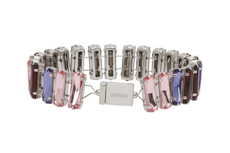jacquemus spring summer 2020 ss20 swarovski baguette gold crystal estello bracelet necklace