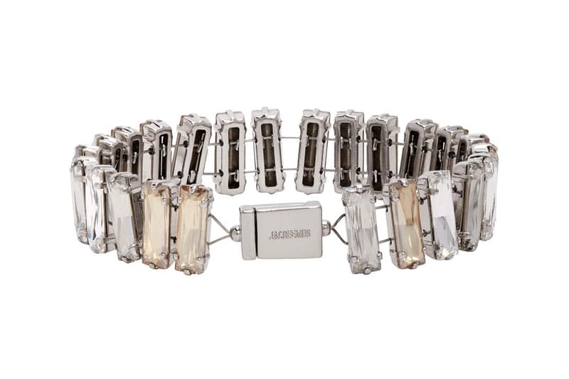 jacquemus spring summer 2020 ss20 swarovski baguette gold crystal estello bracelet necklace