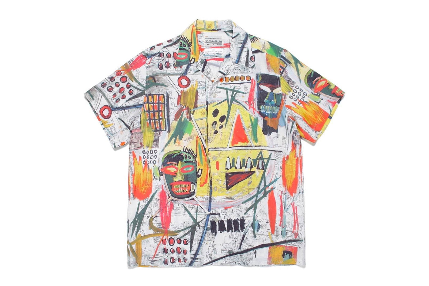 Jean Michel Basquiat WACKO MARIA Hawaiian Shirts menswear streetwear spring summer 2020 collection button ups short sleeves In Italian 1983  untitled 1984 Three Kings painting collaborations japanese designer 