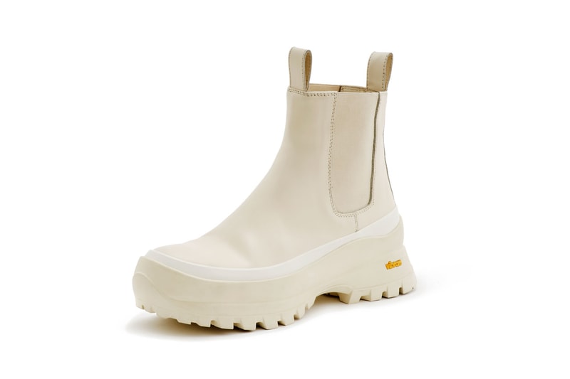 jil sander plus fall 2020 unisex accessory accessories collection release lug soled vibram boots bags cream off white 