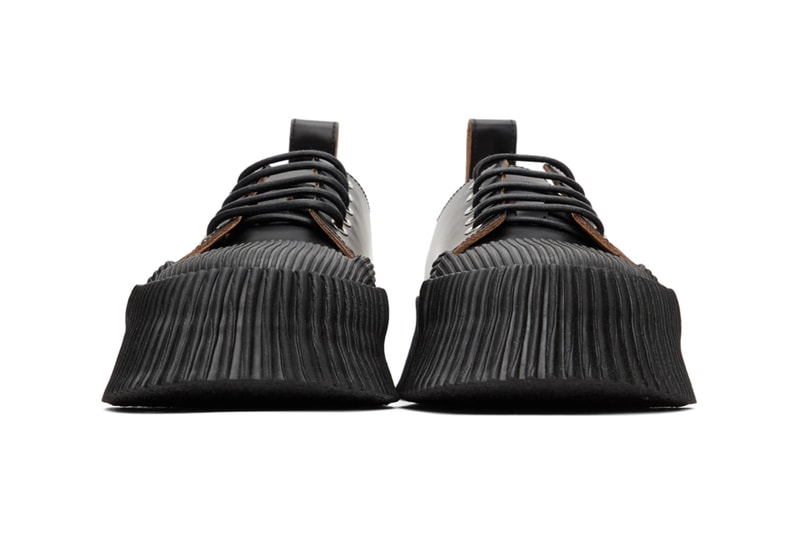 Jil Sander Black Vulcanized Rubber Sole Sneakers 201249M237032 Beige Colorway 201249M237033 Lucie Luke Meier Spring/Summer 2020 SS20 Footwear Sneaker Release Information Drop Date Closer Look SSENSE Cop Buy Online High End Sartorial Calfskin Leather Crepe Rubber Outsole Platform 2 Inches