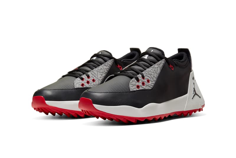 jordan brand adg 2 golf shoe white back atmosphere grey university red summit elephant print CT7812 001 100 release date info photos price