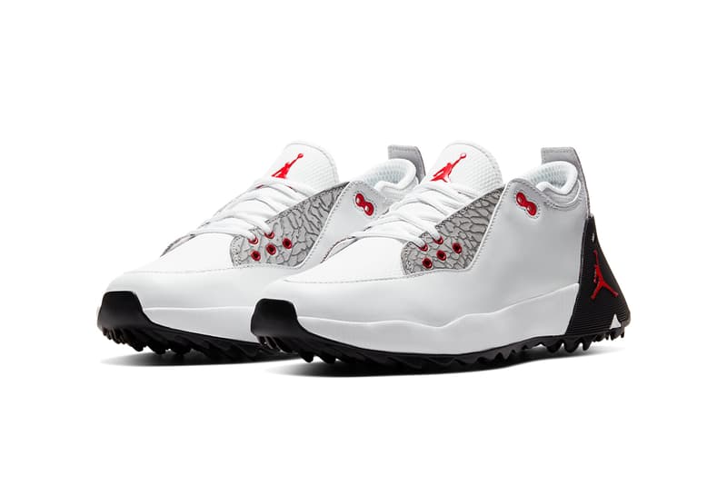 jordan brand adg 2 golf shoe white back atmosphere grey university red summit elephant print CT7812 001 100 release date info photos price