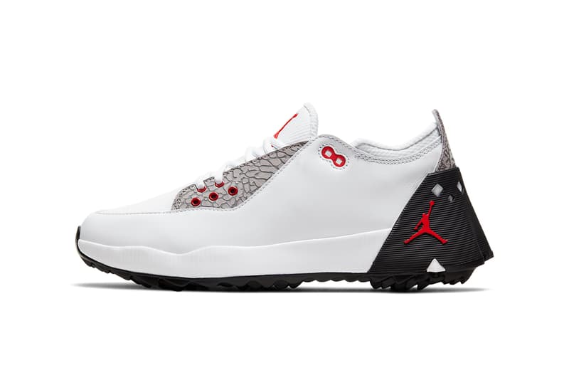 jordan brand adg 2 golf shoe white back atmosphere grey university red summit elephant print CT7812 001 100 release date info photos price