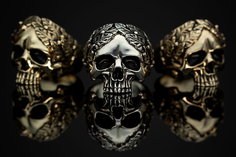 jun cha capo ring skull design 14k gold polished brass sterling silver release march 