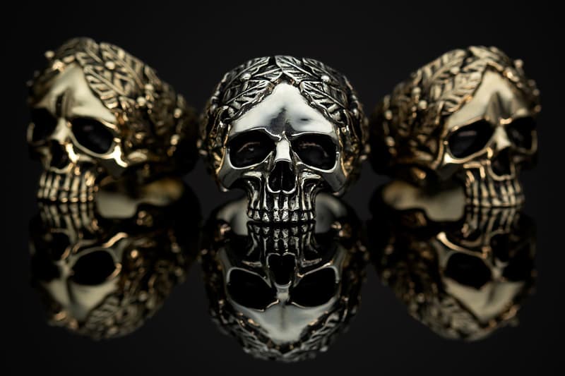jun cha capo ring skull design 14k gold polished brass sterling silver release march