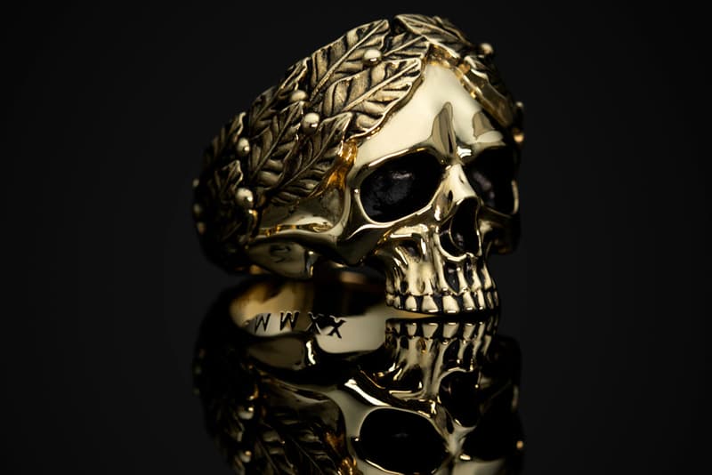 jun cha capo ring skull design 14k gold polished brass sterling silver release march