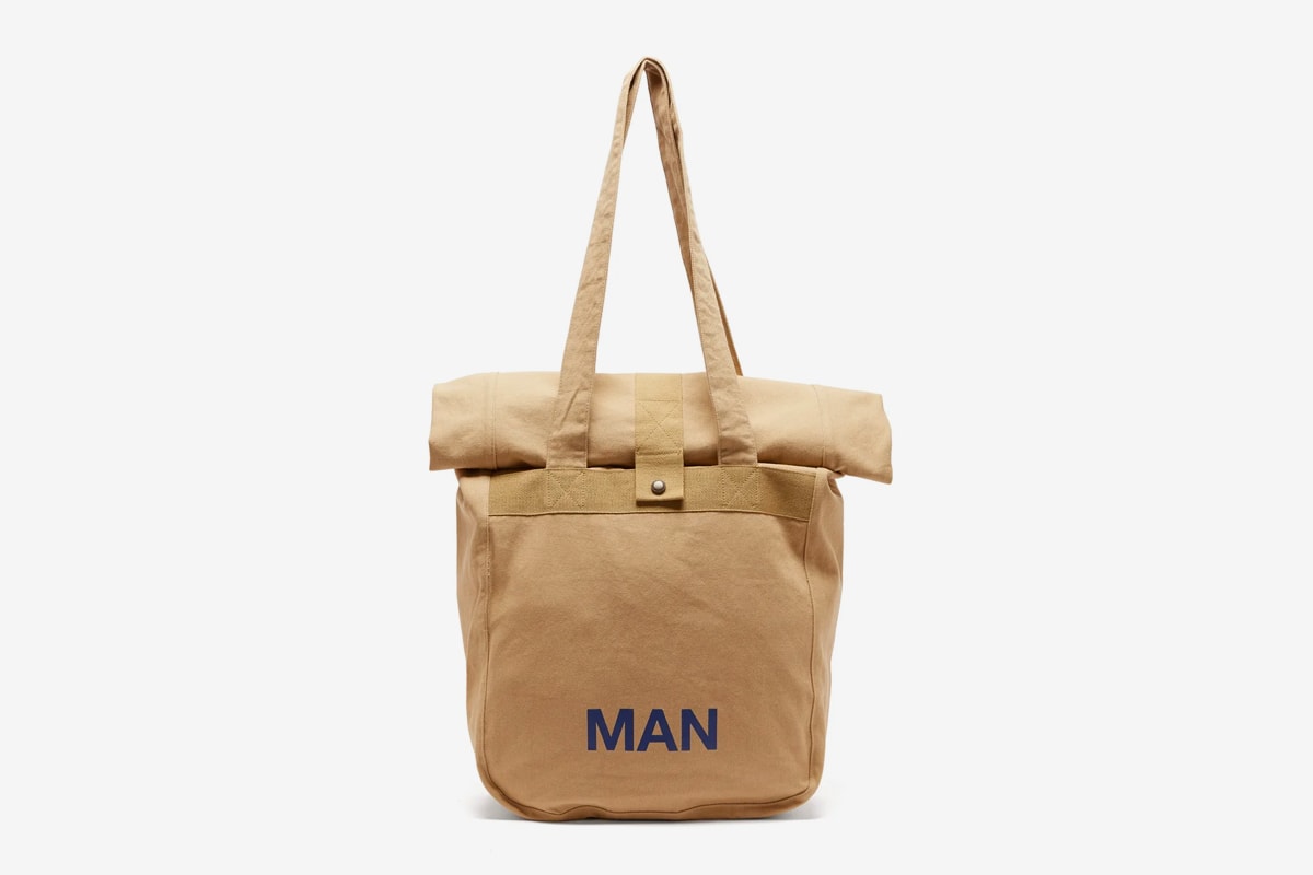 Junya Watanabe MAN Canvas Roll Top Tote Bag carrying solutions shoulder pouch compartment japanese designer spring summer 2020 collection accessories menswear streetwear