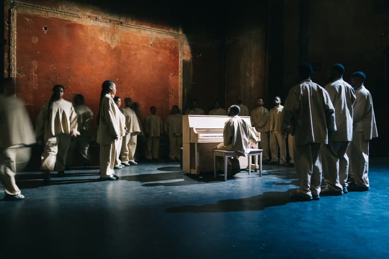 kanye west sunday service paris fashion week performance photos
