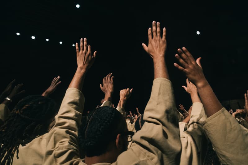 kanye west sunday service paris fashion week performance photos