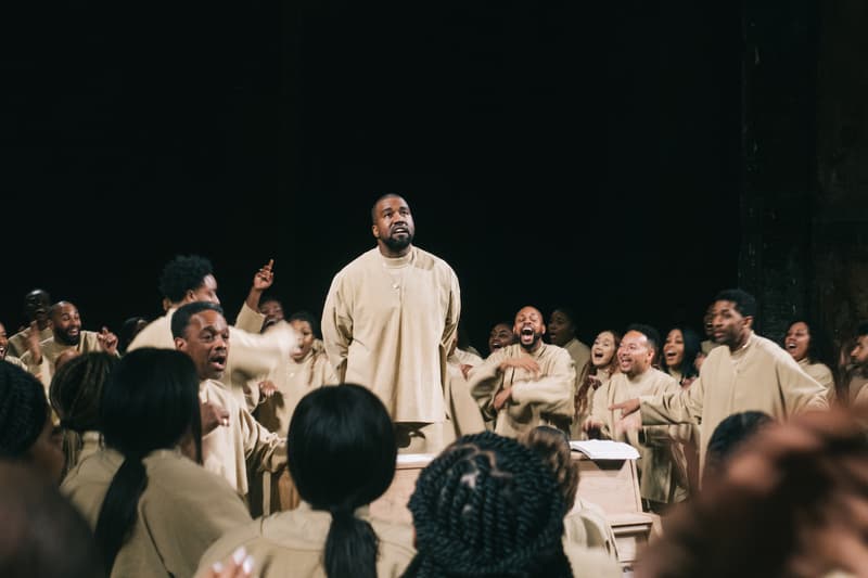 kanye west sunday service paris fashion week performance photos