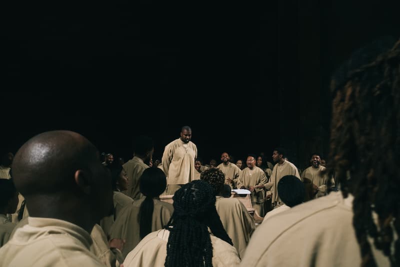 kanye west sunday service paris fashion week performance photos