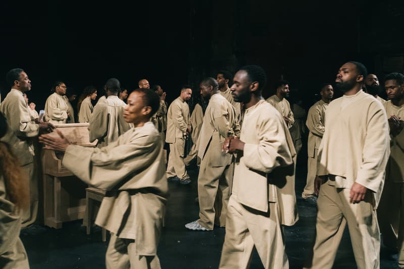 kanye west sunday service paris fashion week performance photos