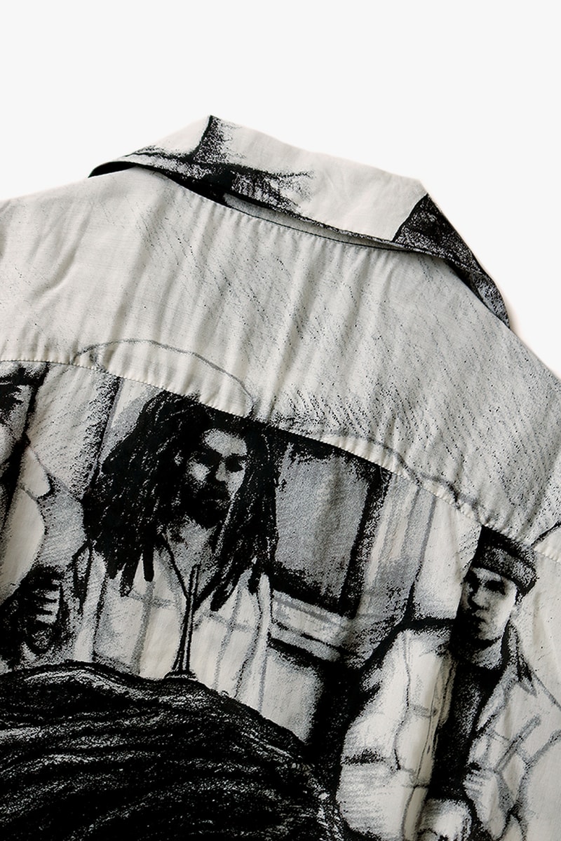 KAPITAL Black White Silk Hawaiian Shirt aloha hustler menswear streetwear monochromatic spring summer 2020 collection short sleeve button up kapital kountry kiro hirata japanese