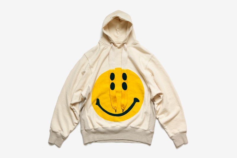 KAPITAL Oversized Smiley Hoodie menswear streetwear rain sweatshirt fleece pullover sweater terry cotton spring summer 2020 collection kiro hirata japanese designer graphics