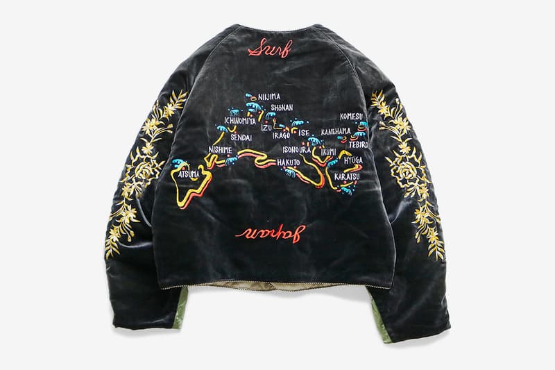 KAPITAL Velveteen J WAVE Souvenir Jacket menswear streetwear bomber quilted flight sukajan spring summer 2020 collection kiro hirata japanese designer embroidery double