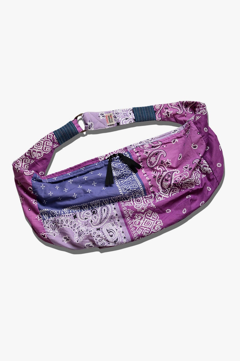 KAPITAL vintage gauze bandana beach bum bag drop release navy purple black yellow saxophone light blue green khaki