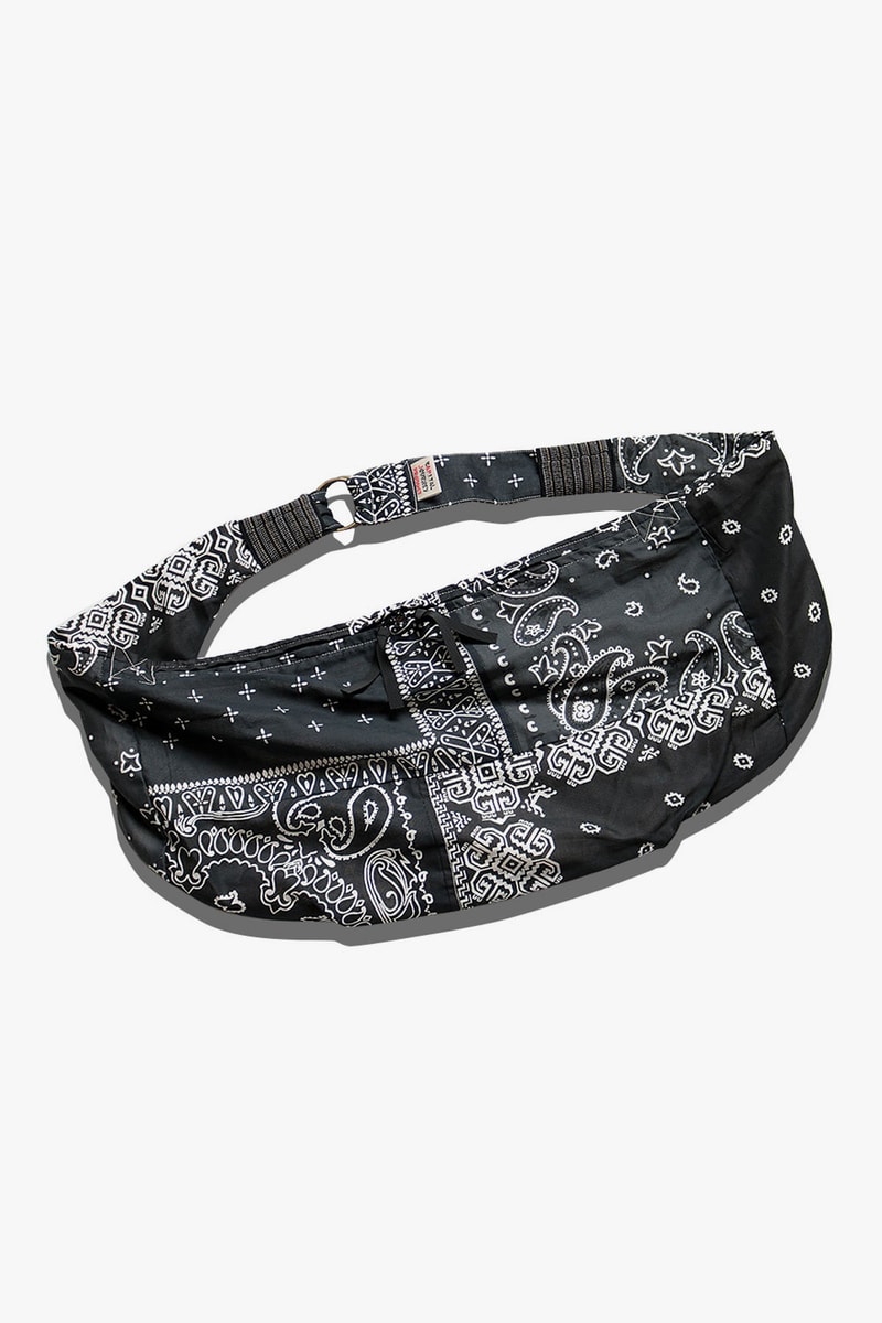 KAPITAL vintage gauze bandana beach bum bag drop release navy purple black yellow saxophone light blue green khaki