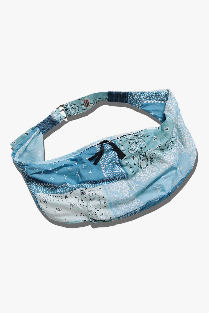 KAPITAL vintage gauze bandana beach bum bag drop release navy purple black yellow saxophone light blue green khaki