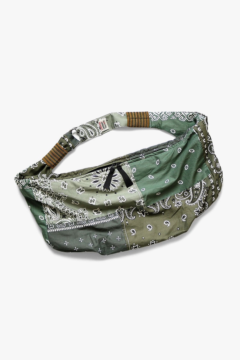 KAPITAL vintage gauze bandana beach bum bag drop release navy purple black yellow saxophone light blue green khaki
