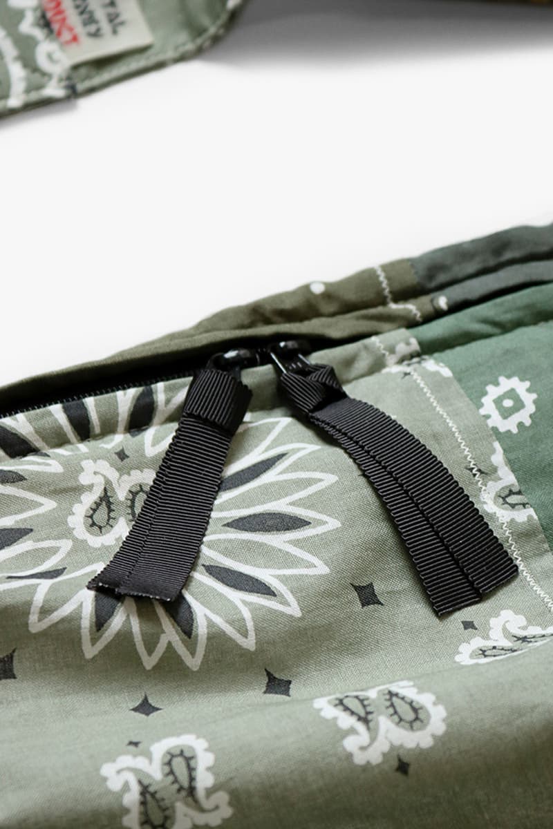 KAPITAL vintage gauze bandana beach bum bag drop release navy purple black yellow saxophone light blue green khaki