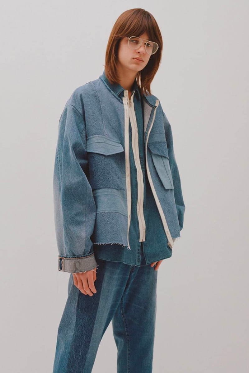 KURO Fall Winter 2020 2021 Lookbook collection menswear streetwear japanese brand black autumn denim made in japan minimalistic Yusuke Yabashi distressed jeans paint splatter