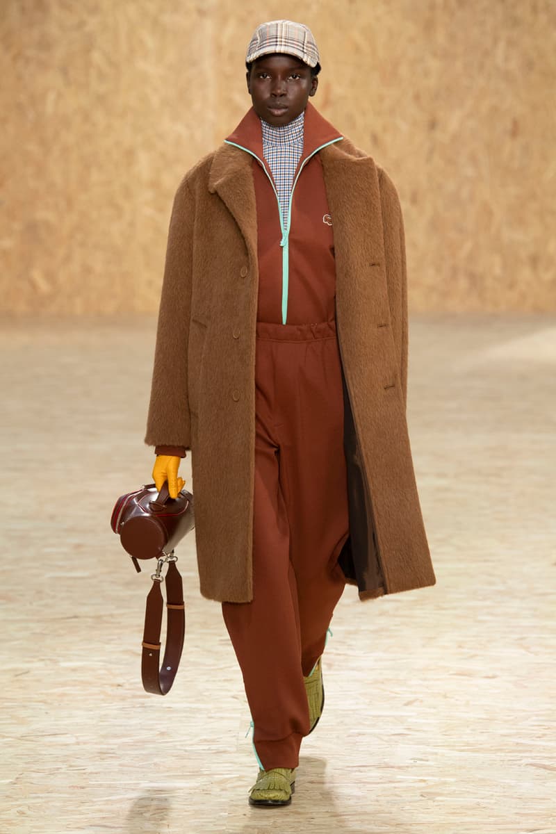 Lacoste Fall/Winter 2020 Runway Collection Blazers Jackets Blouses Trousers Crocodile Caddy Bags Jerseys L1212 Polos T-Clip Sneakers Vests Knitwear Caps