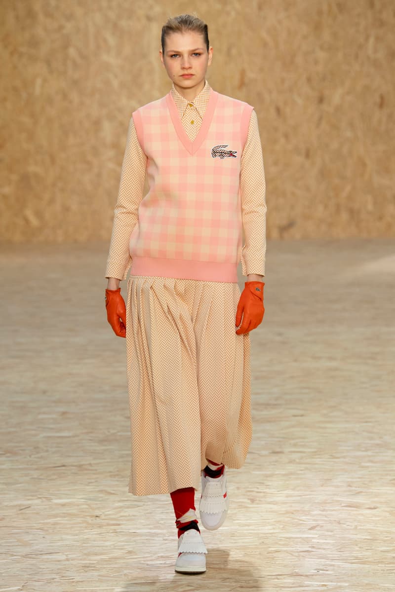 Lacoste Fall/Winter 2020 Runway Collection Blazers Jackets Blouses Trousers Crocodile Caddy Bags Jerseys L1212 Polos T-Clip Sneakers Vests Knitwear Caps