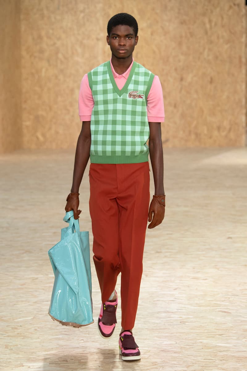 Lacoste Fall/Winter 2020 Runway Collection Blazers Jackets Blouses Trousers Crocodile Caddy Bags Jerseys L1212 Polos T-Clip Sneakers Vests Knitwear Caps