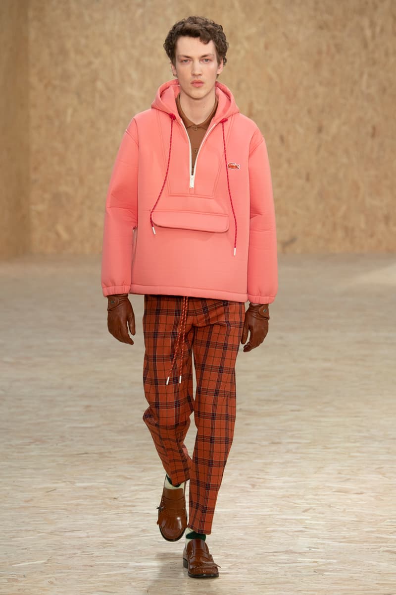 Lacoste Fall/Winter 2020 Runway Collection Blazers Jackets Blouses Trousers Crocodile Caddy Bags Jerseys L1212 Polos T-Clip Sneakers Vests Knitwear Caps