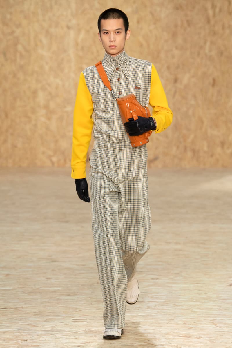 Lacoste Fall/Winter 2020 Runway Collection Blazers Jackets Blouses Trousers Crocodile Caddy Bags Jerseys L1212 Polos T-Clip Sneakers Vests Knitwear Caps