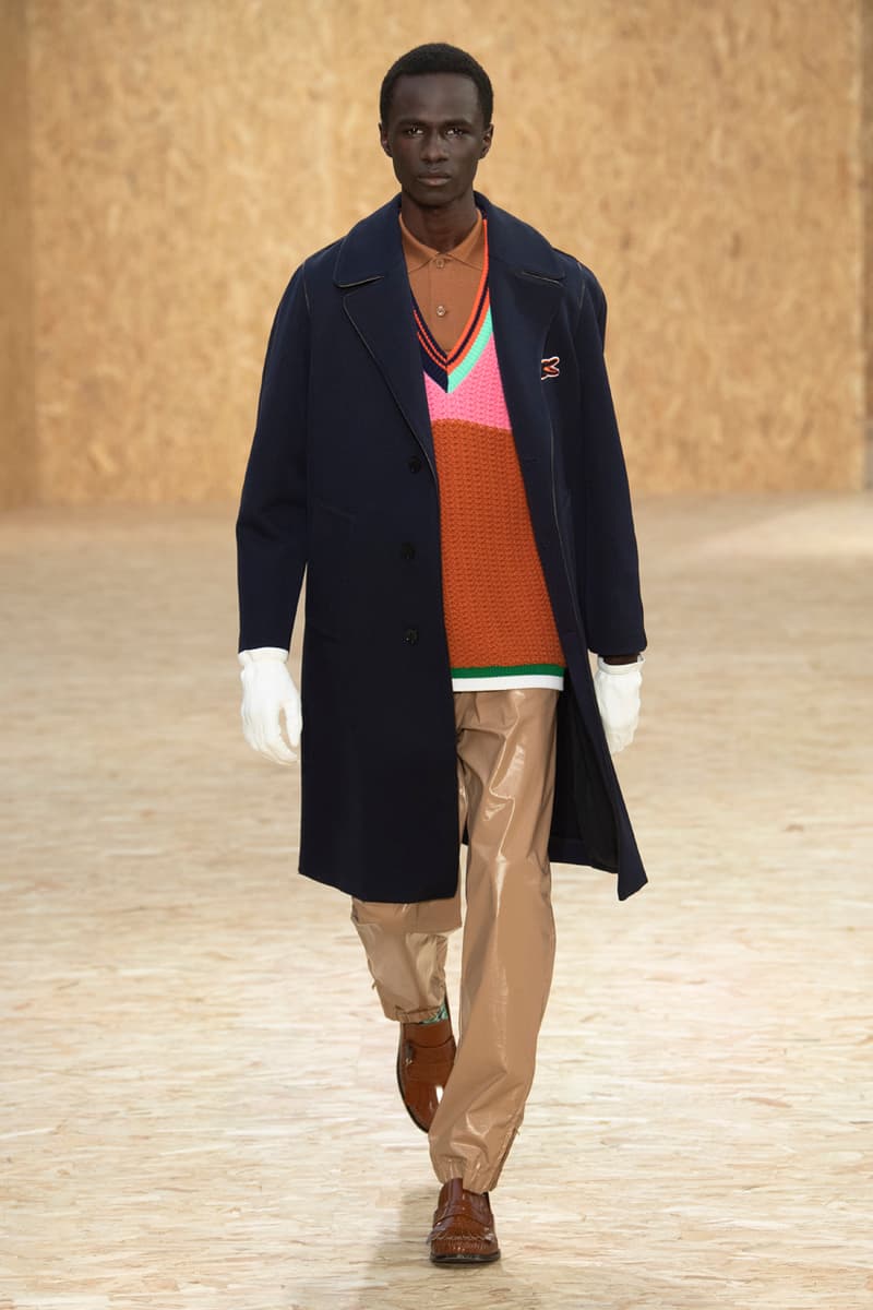 Lacoste Fall/Winter 2020 Runway Collection Blazers Jackets Blouses Trousers Crocodile Caddy Bags Jerseys L1212 Polos T-Clip Sneakers Vests Knitwear Caps