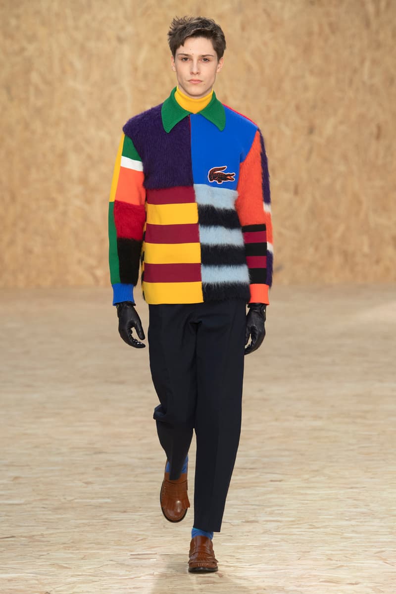 Lacoste Fall/Winter 2020 Runway Collection Blazers Jackets Blouses Trousers Crocodile Caddy Bags Jerseys L1212 Polos T-Clip Sneakers Vests Knitwear Caps