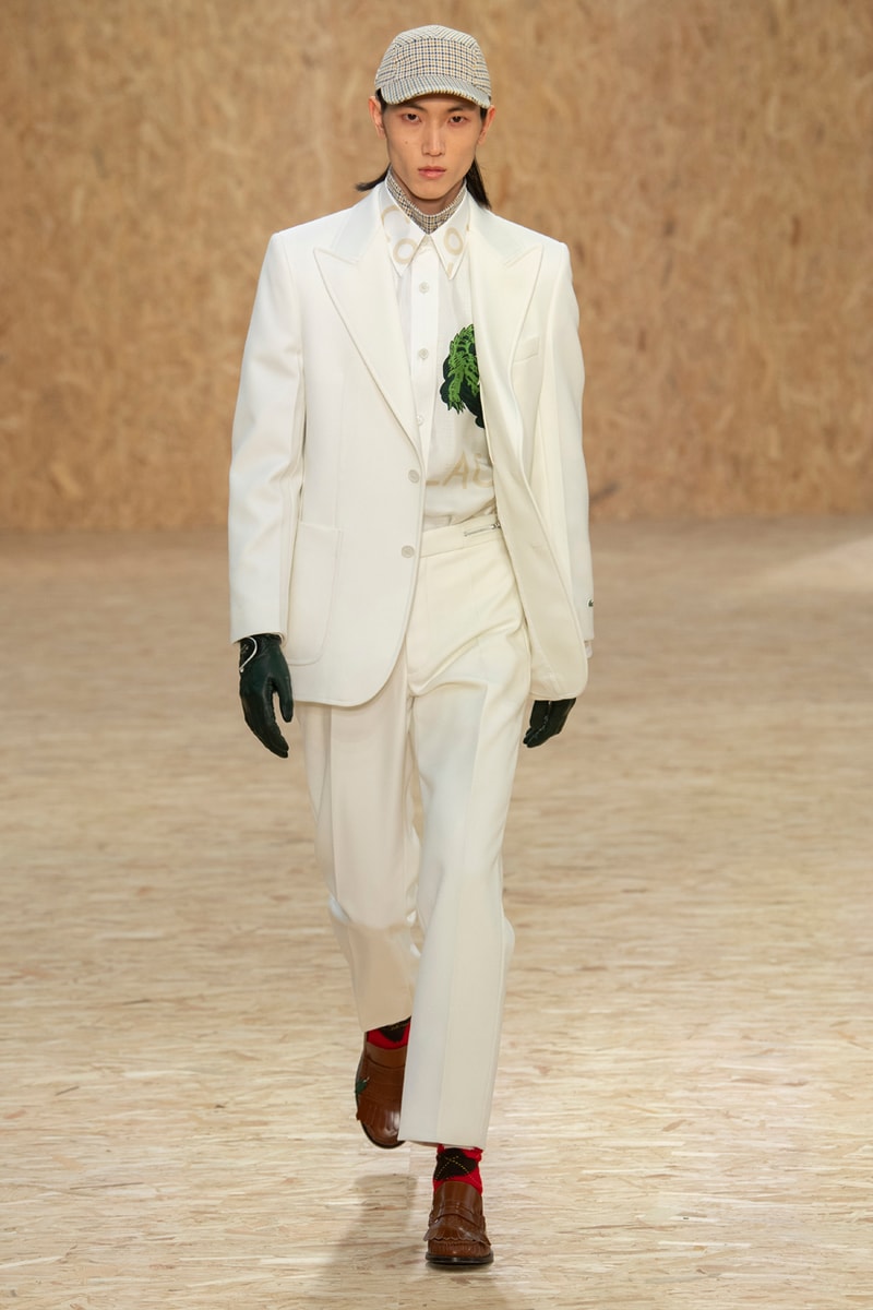 Lacoste Fall/Winter 2020 Runway Collection Blazers Jackets Blouses Trousers Crocodile Caddy Bags Jerseys L1212 Polos T-Clip Sneakers Vests Knitwear Caps