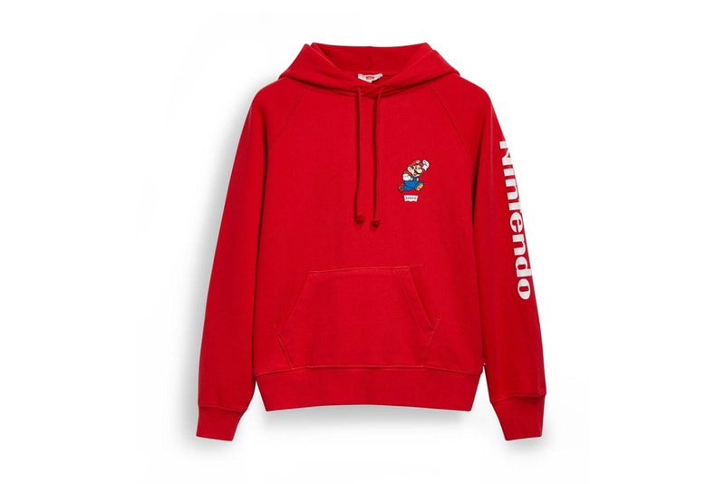 Nintendo x Levi's "Super Mario" Collection Collaboration Mario Luigi Yoshi Princess Peach Toad Denim Jacket Jorts T-shirts Hoodies Tote Bags Blue Red White 