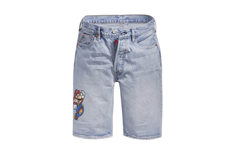Nintendo x Levi's "Super Mario" Collection Collaboration Mario Luigi Yoshi Princess Peach Toad Denim Jacket Jorts T-shirts Hoodies Tote Bags Blue Red White 