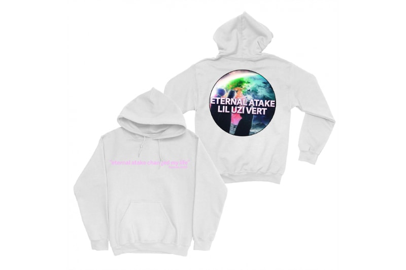 Lil Uzi Vert 'Eternal Atake' Merch, Accessories 2020 may 15 release date info buy web store sweatpants hoodie tee shirt poster black light tray album
