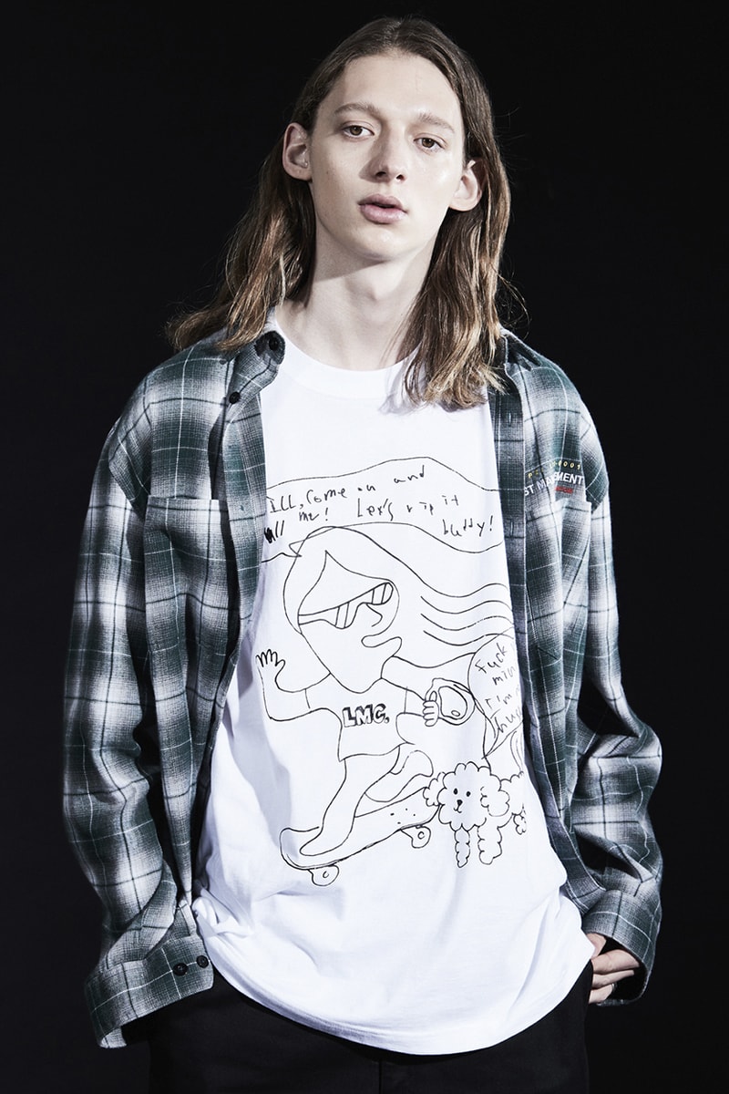 LMC Summer 2020 Lookbook collection menswear streetwear layers korean brand seoul hoodies jackets love peace t shirts graphics parka denim jeans shorts hats caps long sleeves sweaters