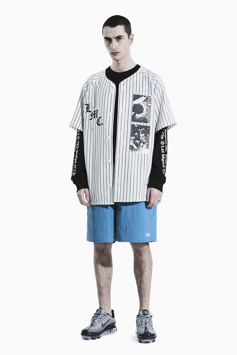 LMC Summer 2020 Lookbook collection menswear streetwear layers korean brand seoul hoodies jackets love peace t shirts graphics parka denim jeans shorts hats caps long sleeves sweaters