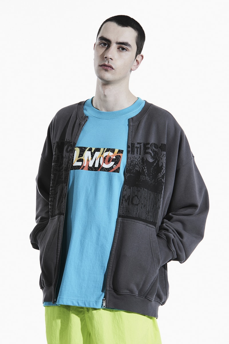 LMC Summer 2020 Lookbook collection menswear streetwear layers korean brand seoul hoodies jackets love peace t shirts graphics parka denim jeans shorts hats caps long sleeves sweaters